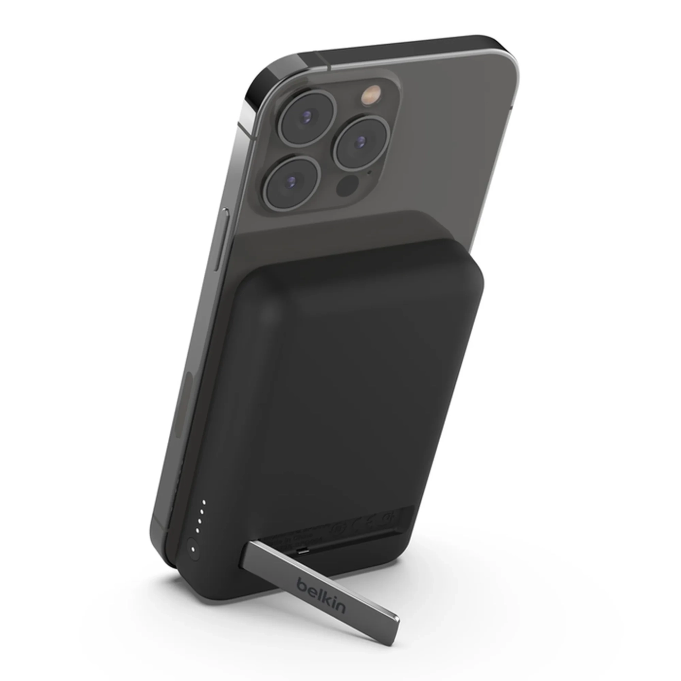 Купить Павербанк УМБ Belkin BoostCharge Magnetic Wireless Power Bank 5K + Stand (BPD004BTBK) Black - фото 1