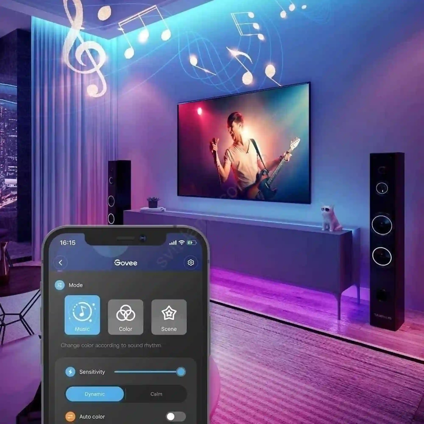 Купити Розумна LED стрічка Govee H615A RGB Smart Wi-Fi/Bluetooth LED Strip Lights 5м (H615A3A3) - фото 2