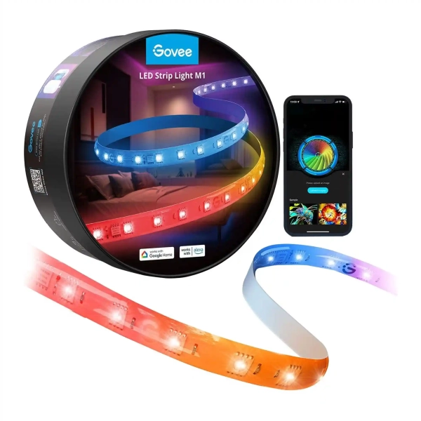 Купити Розумна LED стрічка Govee H61E3 Strip Light M1, 10м, RGBIC, WI-FI/Bluetooth (H61E03D1) - фото 2