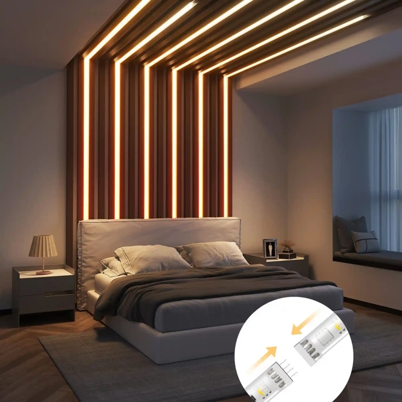 Купити Розумна LED стрічка Govee H61E3 Strip Light M1, 10м, RGBIC, WI-FI/Bluetooth (H61E03D1) - фото 5