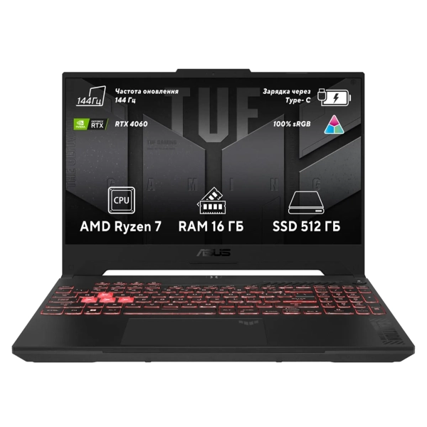 Купить Ноутбук ASUS TUF Gaming A15 (2023) FA507NUR-LP091 (90NR0JP8-M005L0) - фото 1