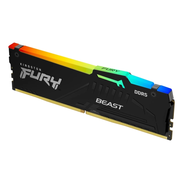 Купить Модуль памяти Kingston FURY Beast Black RGB DDR5-6000 32GB (KF560C30BBA-32) - фото 1
