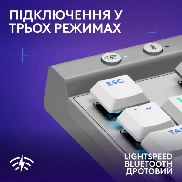 Купити Клавіатура Logitech G515 TKL Lightspeed TKL Tactile White (920-012539) - фото 8