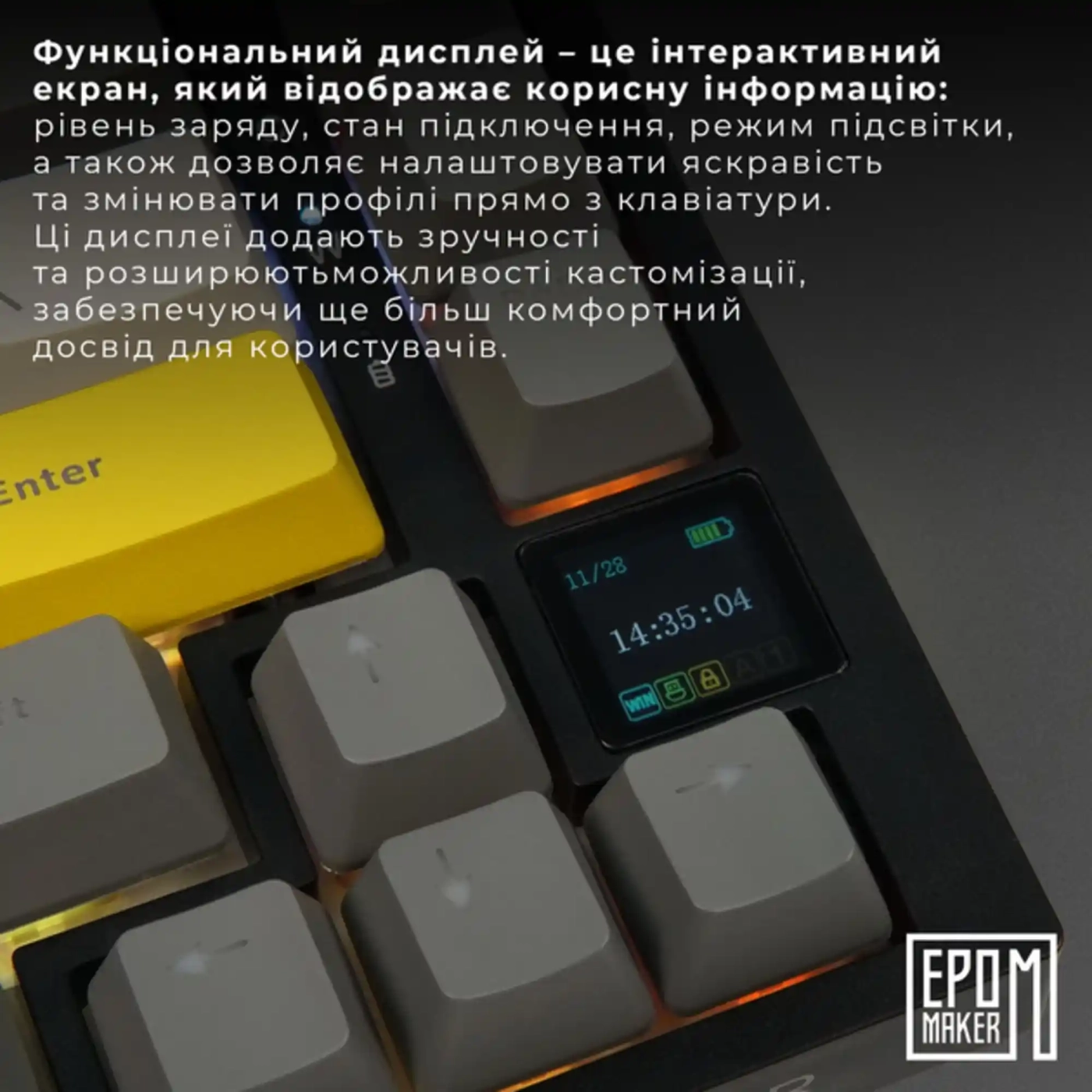 Купить Клавиатура EPOMAKER AK820 Pro RGB Mechanical Gift Switch Hot-Swap (AK820-PRO-B-G) Black - фото 6