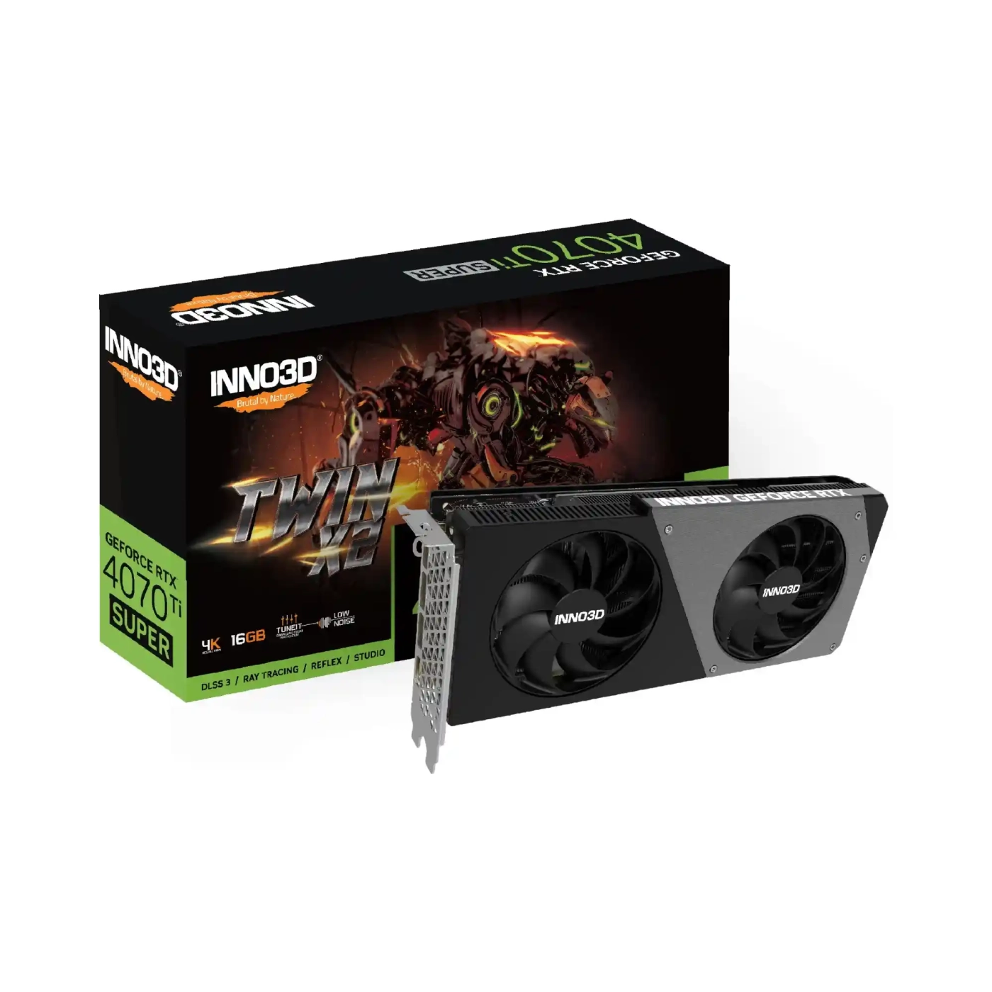 Купить Видеокарта Inno3D Nvidia GeForce RTX 4070 Ti SUPER TWIN X2 12GB (N407TS2-166X-186156N) - фото 2