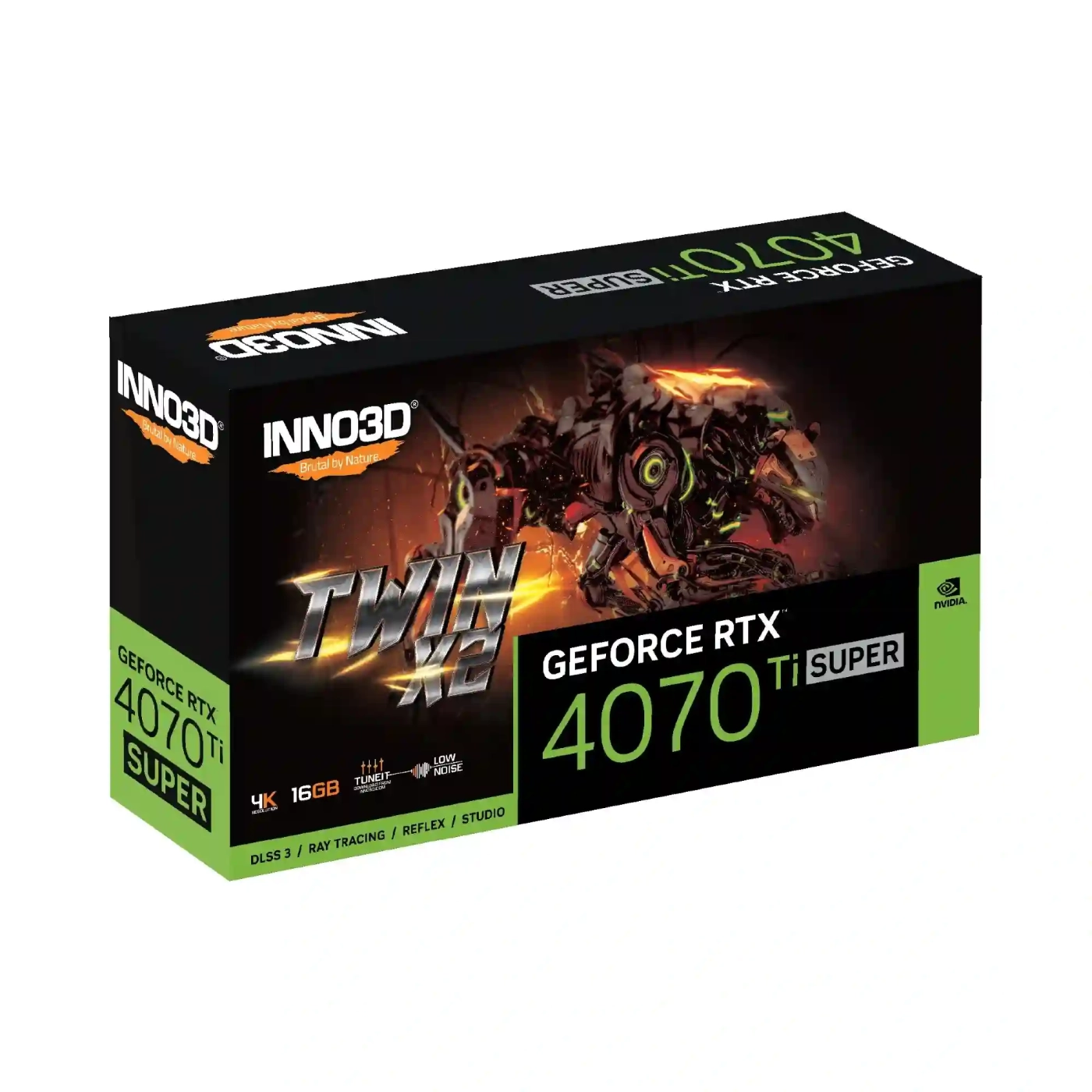 Купить Видеокарта Inno3D Nvidia GeForce RTX 4070 Ti SUPER TWIN X2 12GB (N407TS2-166X-186156N) - фото 3
