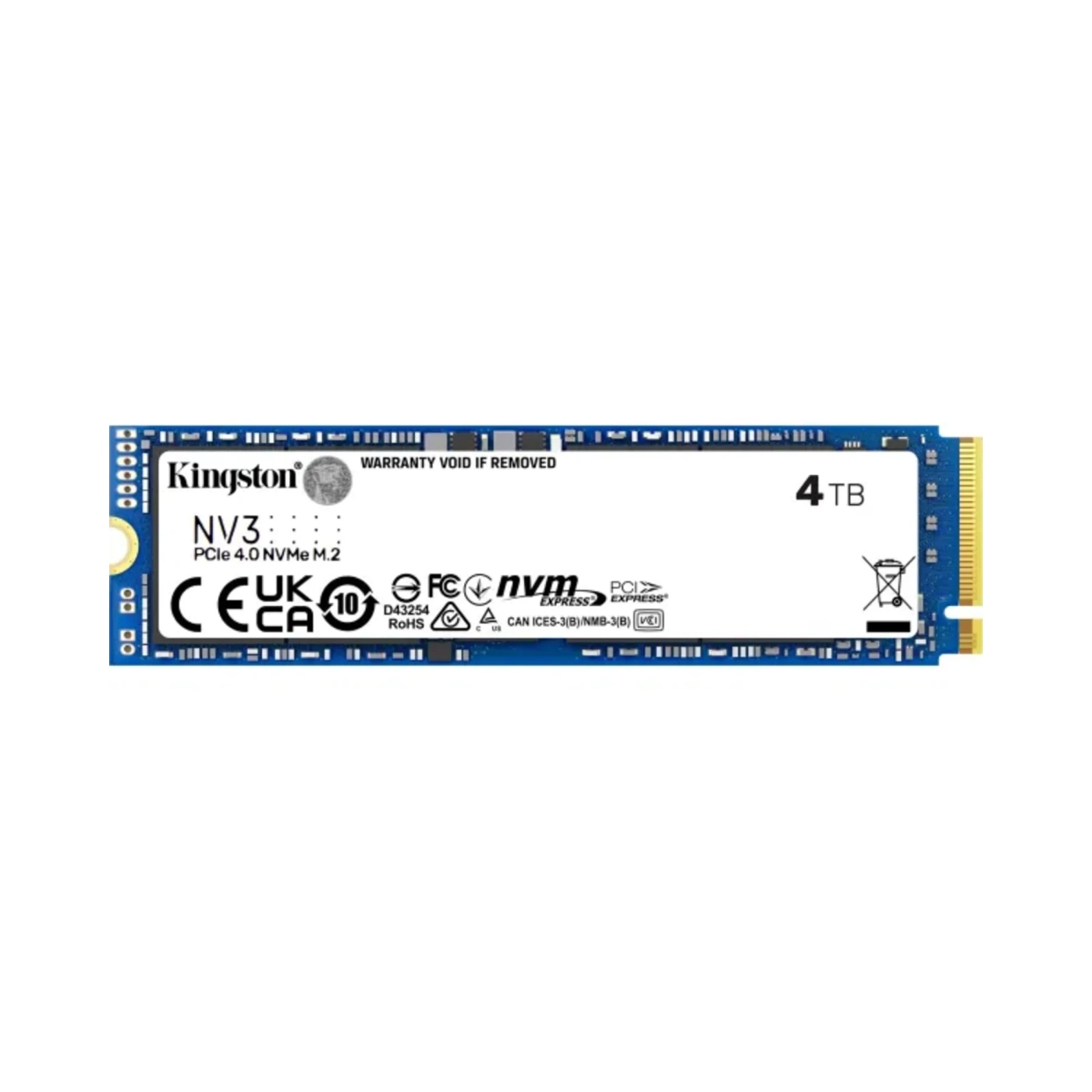Купить SSD диск Kingston NV3 4TB M.2 PCIe Gen 4x4 NVMe (SNV3S/4000G) - фото 1
