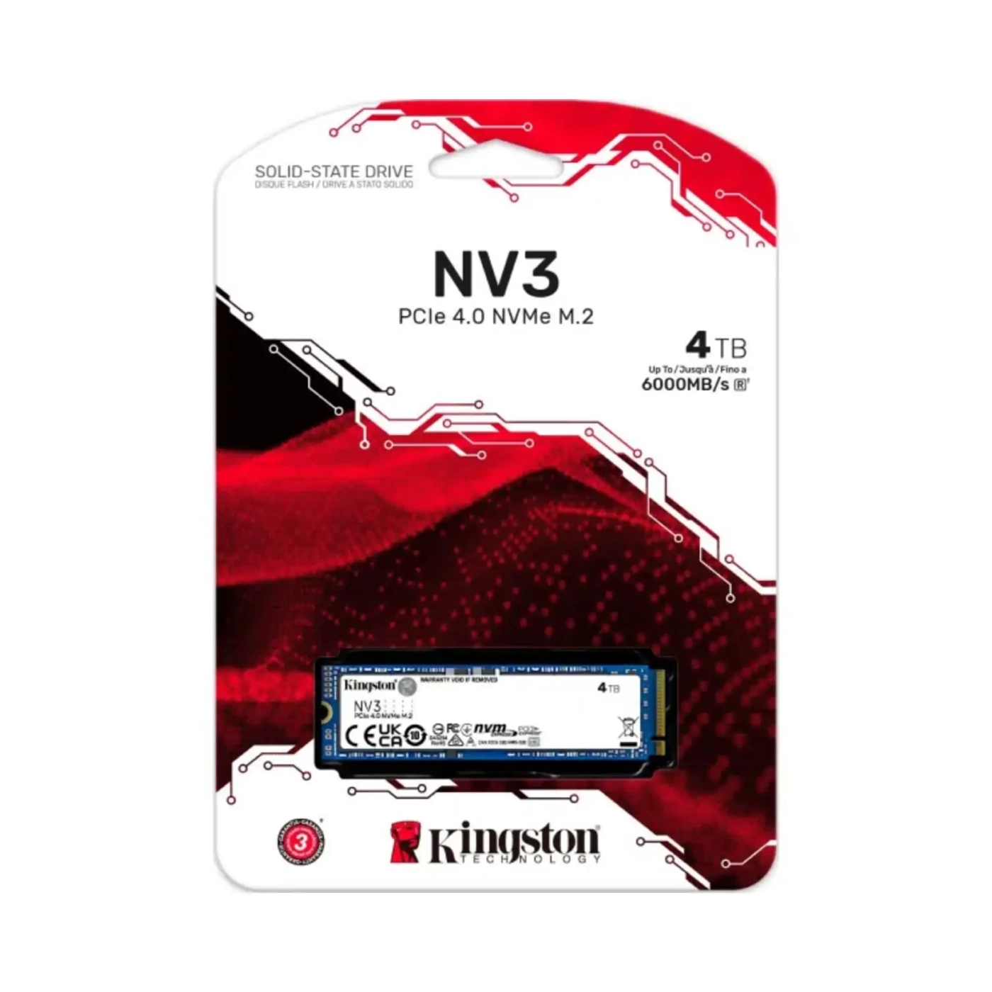 Купить SSD диск Kingston NV3 4TB M.2 PCIe Gen 4x4 NVMe (SNV3S/4000G) - фото 4