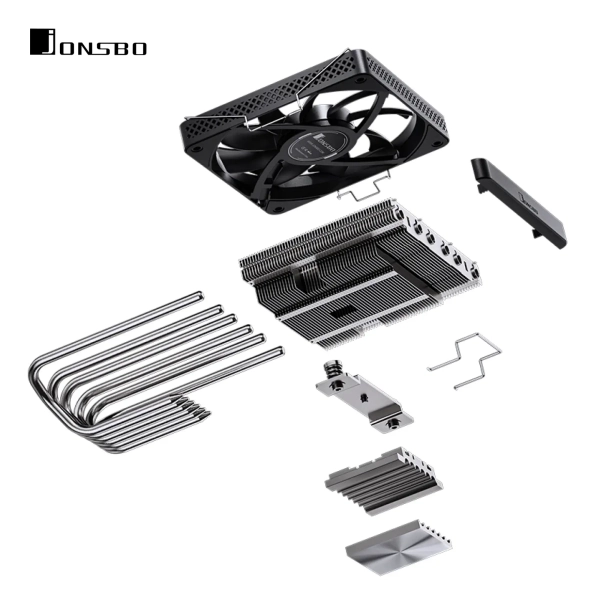 Купить Процессорный кулер JONSBO HP600 Black (120mm/LGA115X/1200/1700, AMD AM4/AM5/6 тепл. трубки) - фото 10