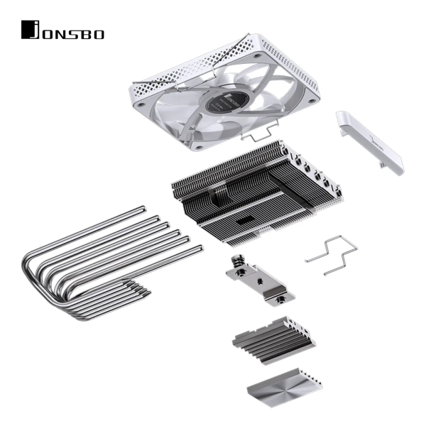 Купить Процессорный кулер JONSBO HP600 White (120mm/LGA115X/1200/1700, AMD AM4/AM5/6 тепл. трубки) - фото 10