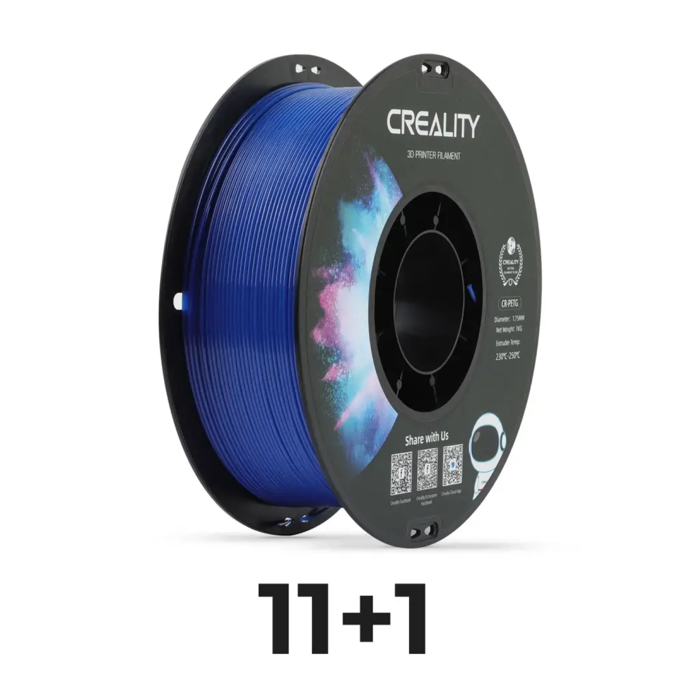 Купить филамент Creality PETG для 3D-принтера, синий PLA, диаметр 1.75 мм, качественная печать, совместимая с FDM-принтерами