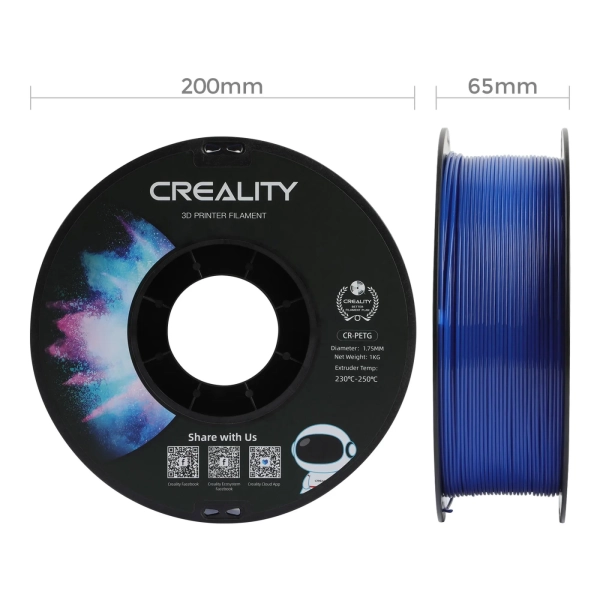 Купить PETG Filament (пластик) для 3D принтера CREALITY 11кг+1кг, 1.75мм, синий (3301030032x12) - фото 6
