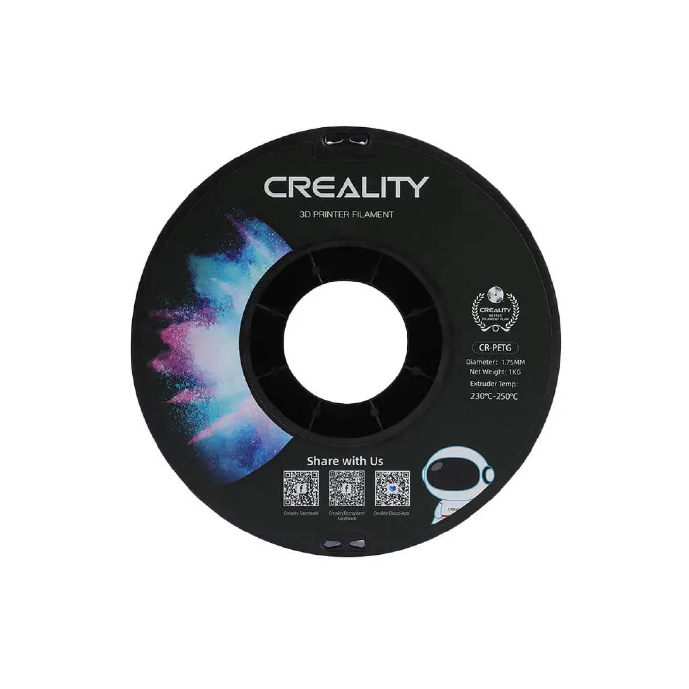 Купити PETG Filament (пластик) для 3D принтера CREALITY 1кг, 1.75мм, сірий (3301030039) - фото 3