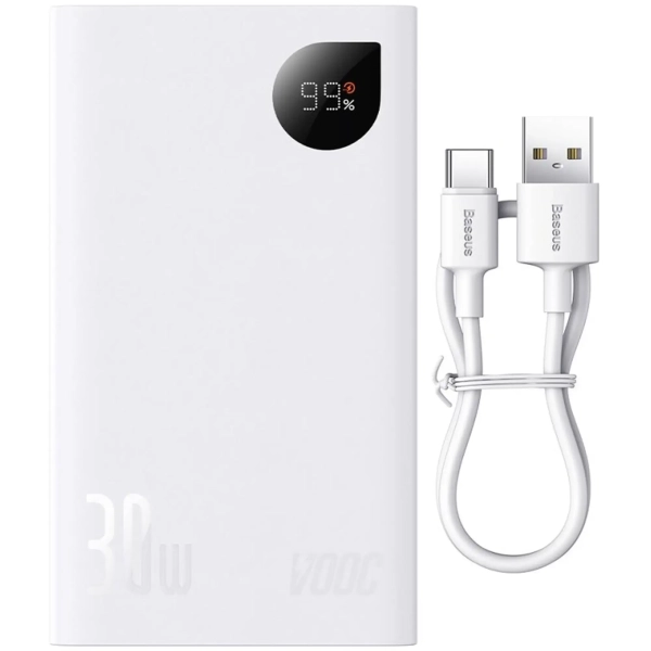 Купити Повербанк УМБ Baseus Adaman2 20000mAh 30W Overseas Edition White (PPAD080102) - фото 3