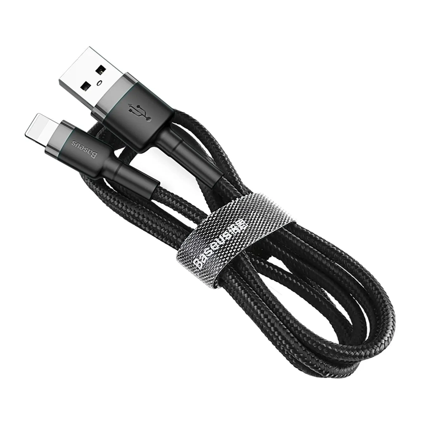 Купить Кабель Baseus Cafule USB - Lighting 1.5A 2m Grey/Black (CALKLF-HG1) - фото 1