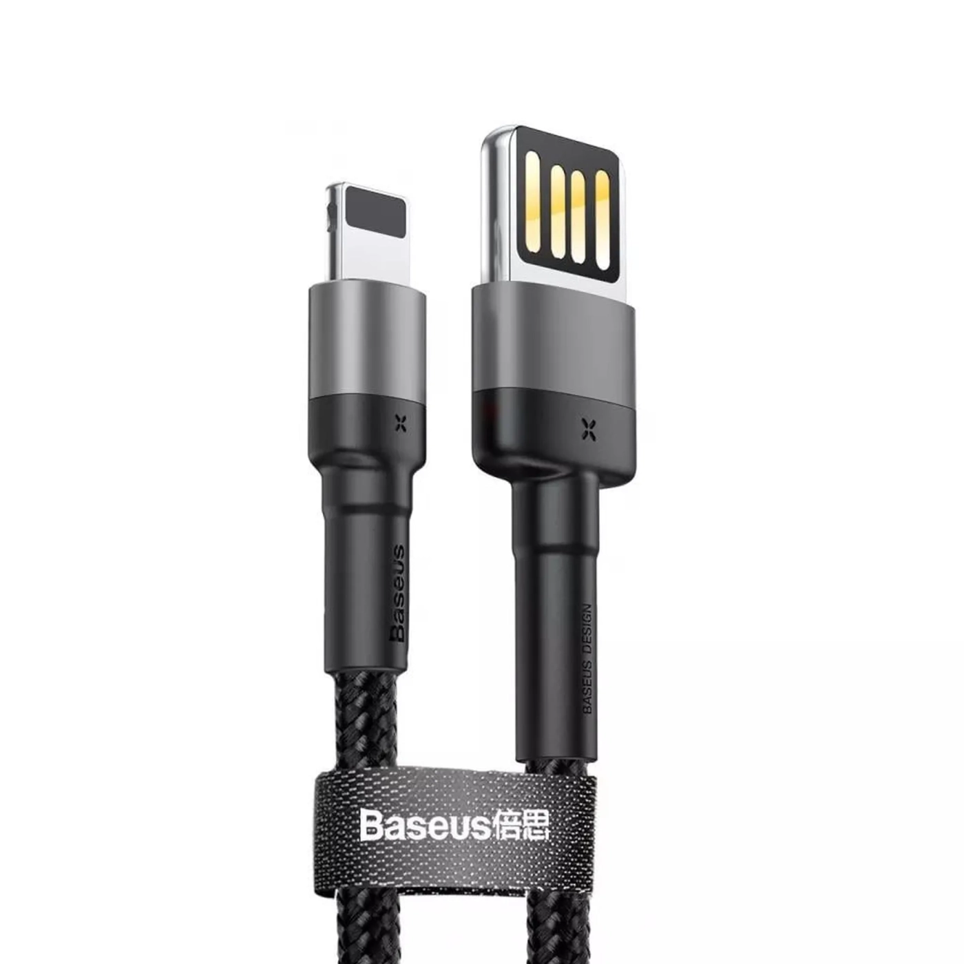 Купить Кабель Baseus Cafule USB - Lighting 1.5A 2m Grey/Black (CALKLF-HG1) - фото 2