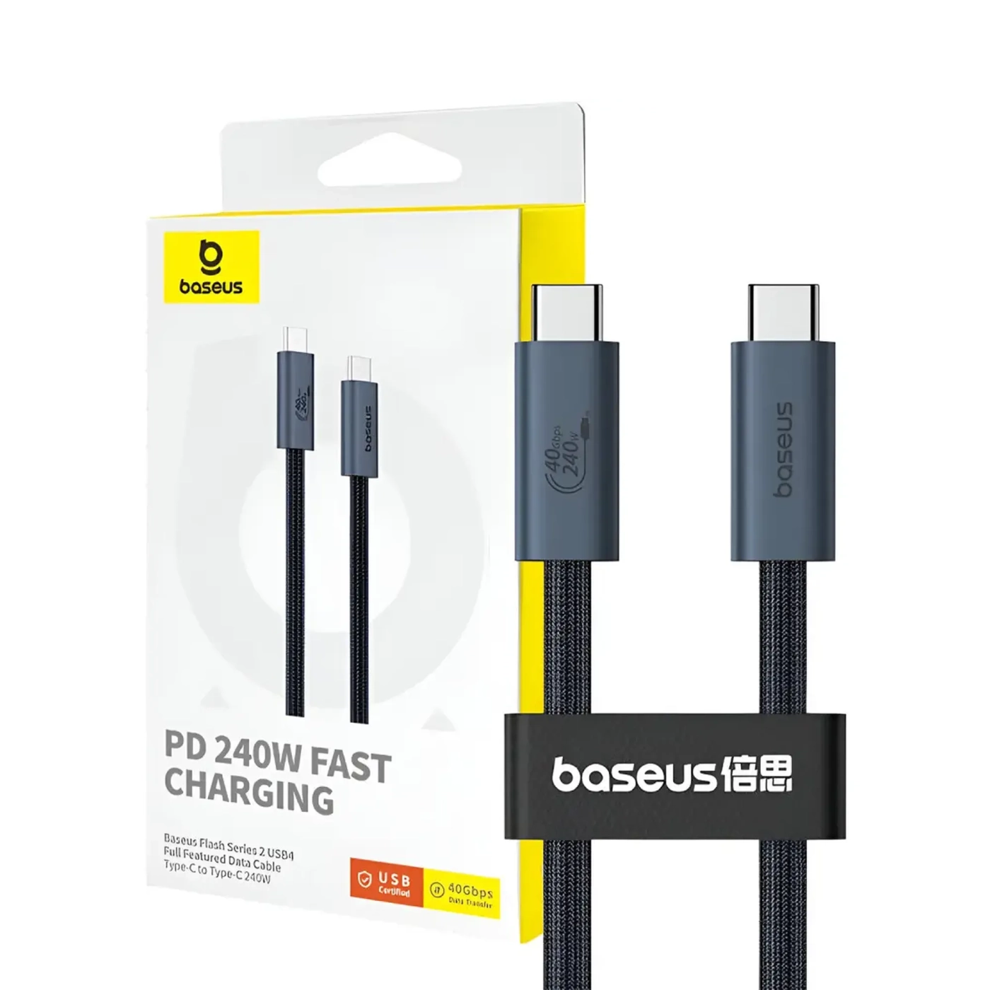 Купити Кабель Baseus Flash USB-C - USB-C 240W 1m Cluster Black (P10311803111-00) - фото 7