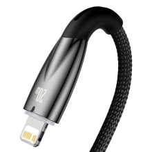 Купить Кабель Baseus Glimmer USB-C - Lightning 20W 1m Black (CADH000001) - фото 3