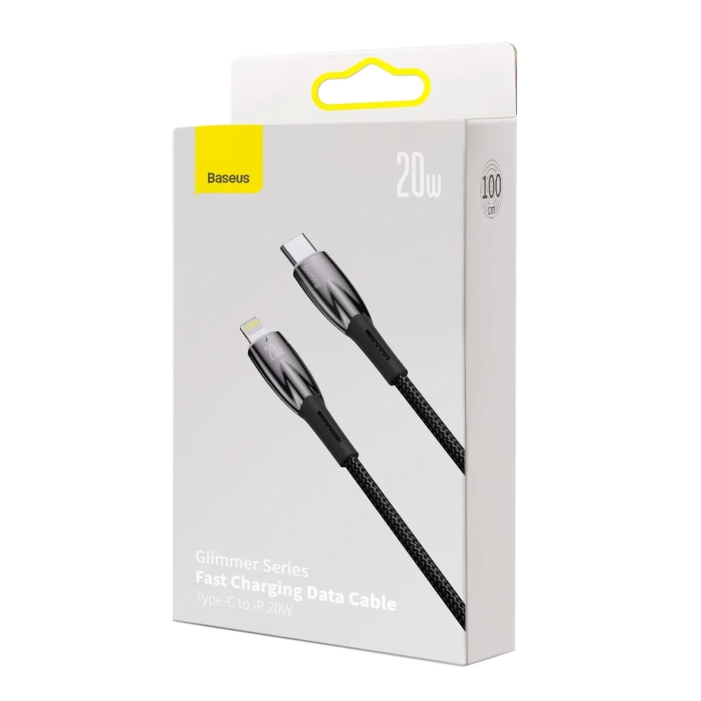 Купить Кабель Baseus Glimmer USB-C - Lightning 20W 1m Black (CADH000001) - фото 6