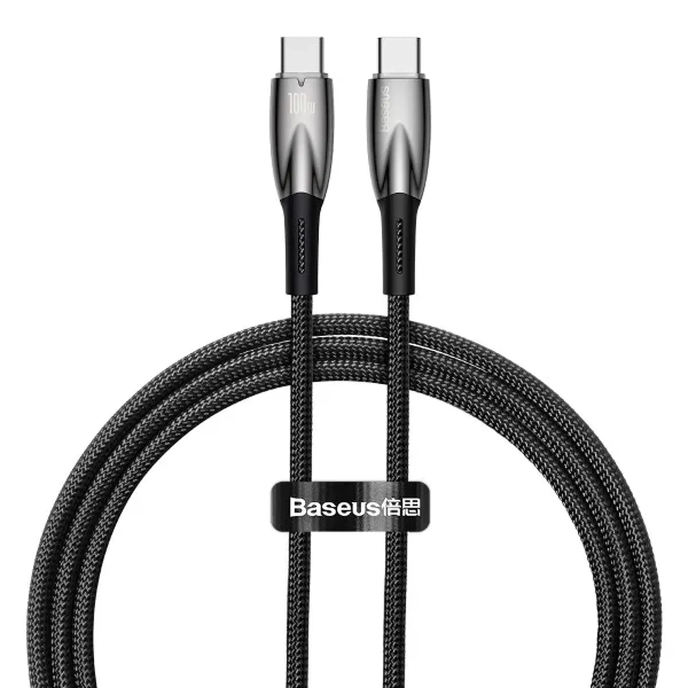 Купити Кабель Baseus Glimmer USB-C - USB-C 100W 1m Black (CADH000701) - фото 1