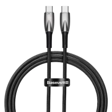 Купити Кабель Baseus Glimmer USB-C - USB-C 100W 1m Black (CADH000701) - фото 1