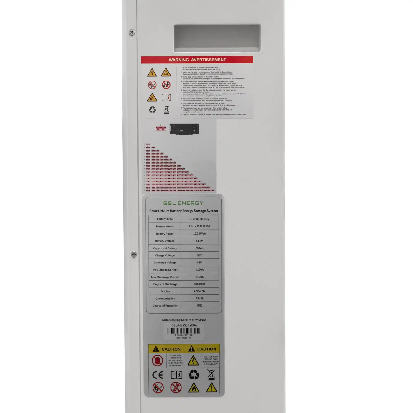 Купити Система зберігання енергії GSL HESS 5.5kW 200Ah 10.24kWh LiFePO4 1 MPPT 220V Однофазний (HESS5.5kW10kWh) - фото 14