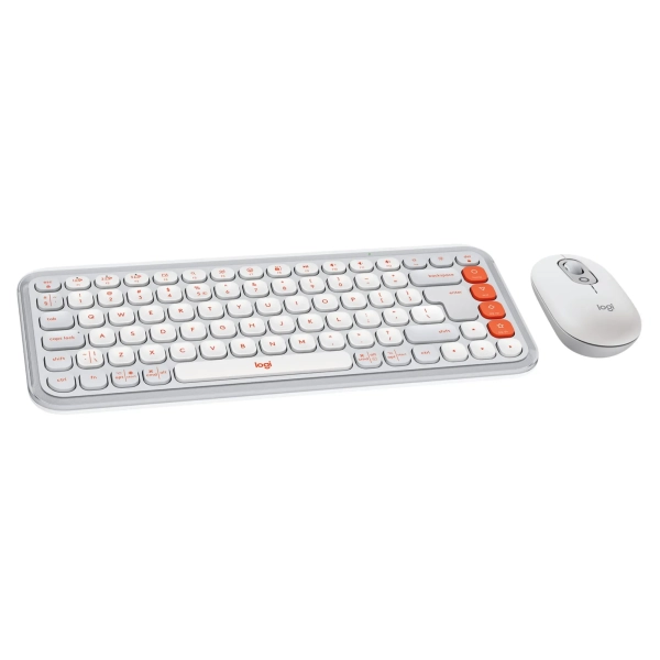 Купити Комплект клавіатура і мишка Logitech POP Icon Combo Bluetooth UA Off-White (920-013141) - фото 1