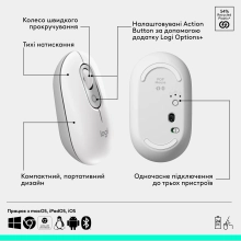 Купити Комплект клавіатура і мишка Logitech POP Icon Combo Bluetooth UA Off-White (920-013141) - фото 7