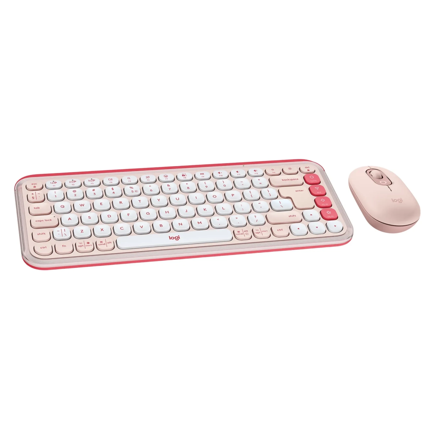 Купити Комплект клавіатураі мишка Logitech POP Icon Combo Bluetooth UA Rose (920-013142) - фото 1