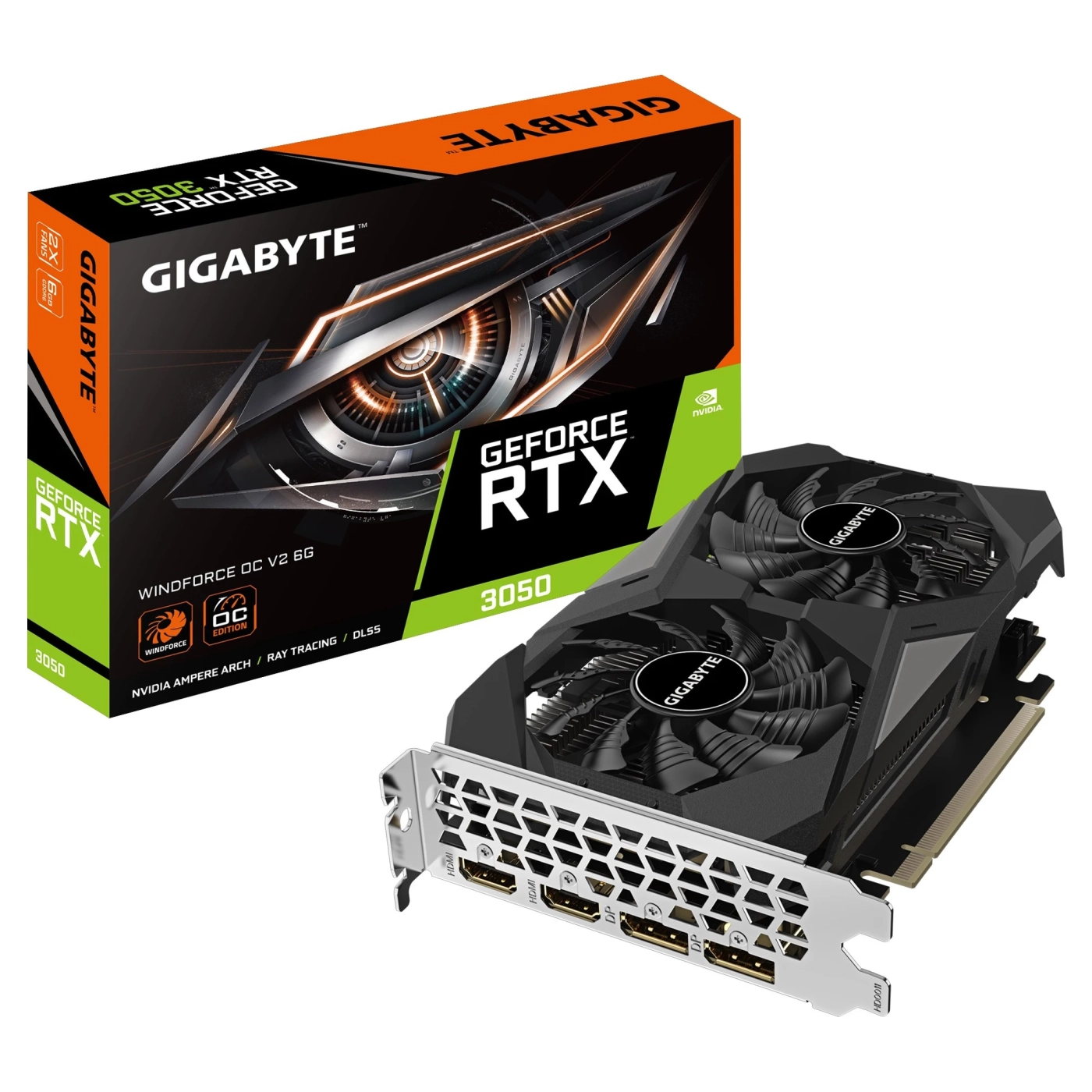 Купить Видеокарта GIGABYTE GeForce RTX 3050 6Gb WINDFORCE OC V2 (GV-N3050WF2OCV2-6GD) - фото 7
