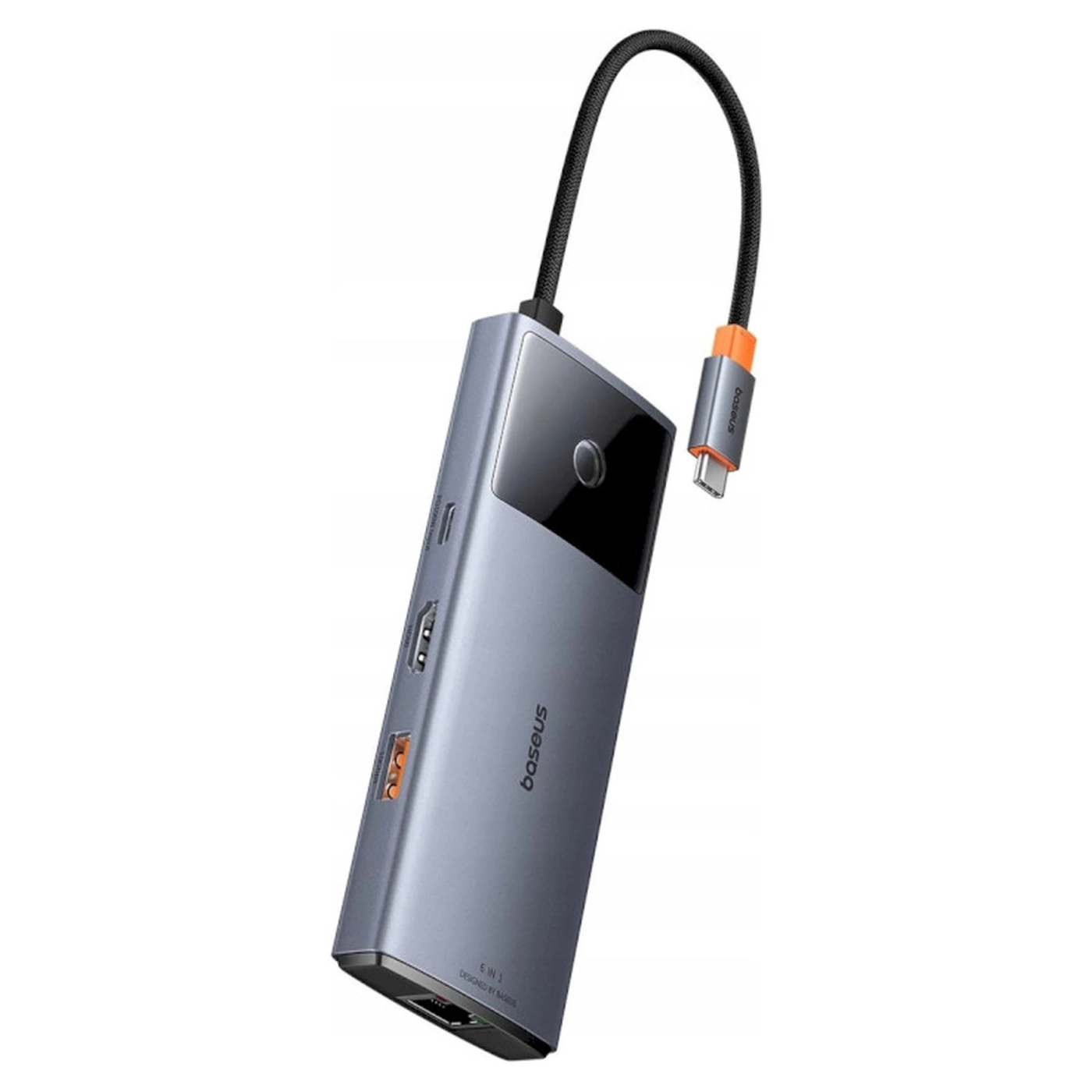 Купить Хаб Baseus Metal Gleam Series II 6-in-1 USB HUB Space Grey (B00061802813-00) - фото 2