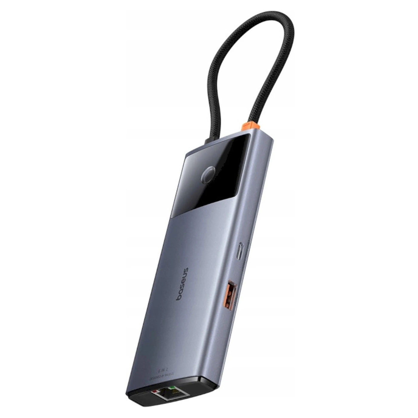 Купить Хаб Baseus Metal Gleam Series II 6-in-1 USB HUB Space Grey (B00061802813-00) - фото 3