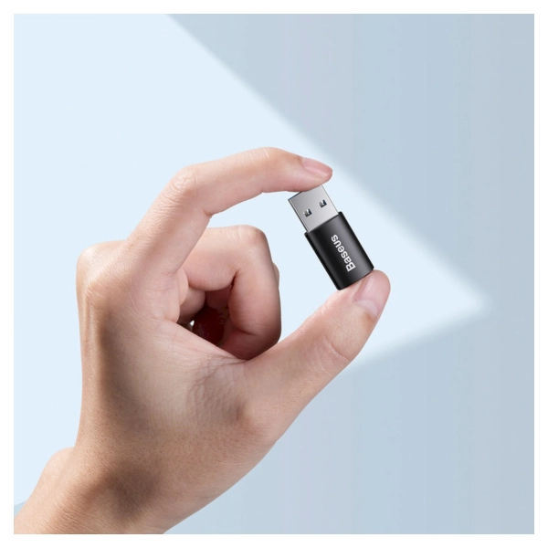 Купить Адаптер Baseus Ingenuity Series Mini OTG Adaptor USB 3.1 to USB-C Black (ZJJQ000101) - фото 7