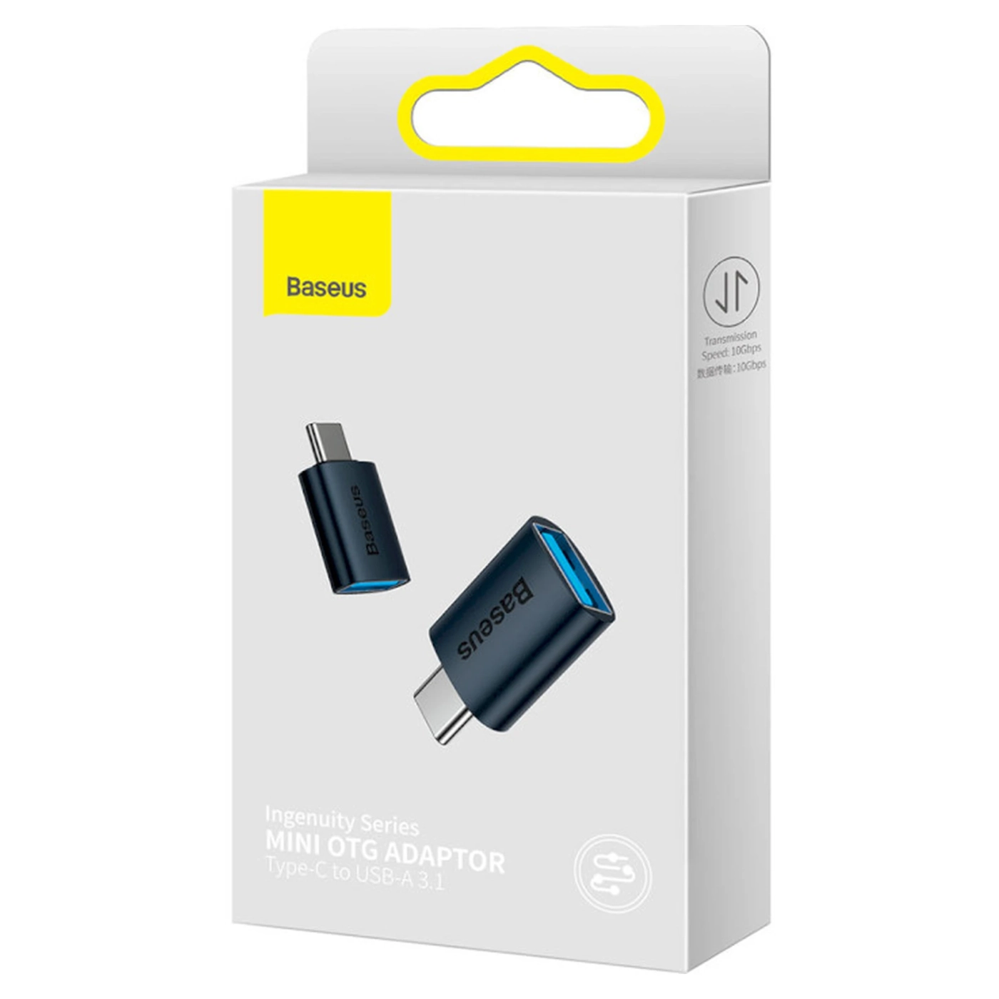 Купить Адаптер Baseus Ingenuity Series Mini OTG USB-C to USB-A 3.1 Blue (ZJJQ000003) - фото 4