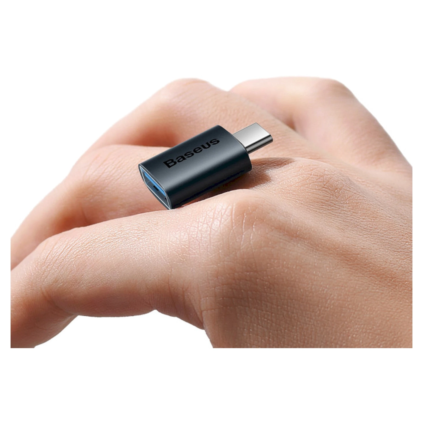 Купить Адаптер Baseus Ingenuity Series Mini OTG USB-C to USB-A 3.1 Blue (ZJJQ000003) - фото 8