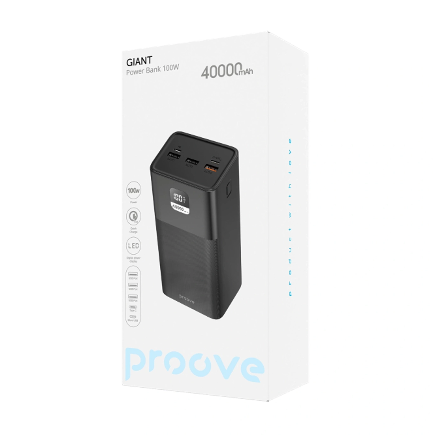 Купить Павербанк УМБ Proove Giant 40000mAh 100W Black (PBGI99320001) - фото 4