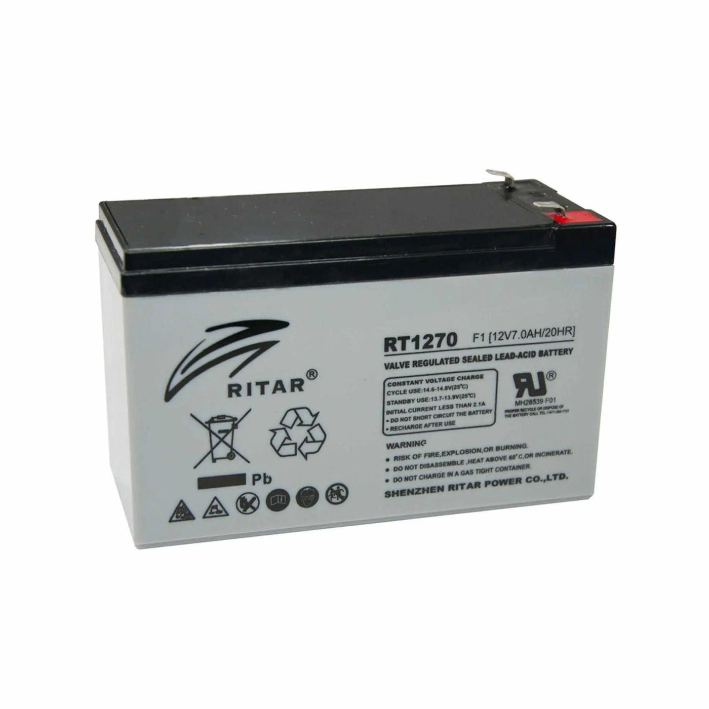 Купить Батарея к ИБП Ritar RT1270 12V-7Ah - фото 2