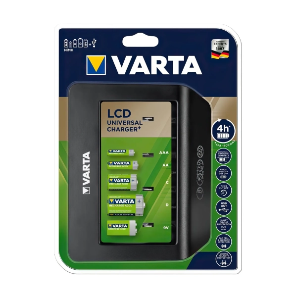 Купити Зарядний пристрій VARTA LCD Universal Charger Plus для АА/ААА/C/D, 9V аккумуляторов (57688101401) - фото 3