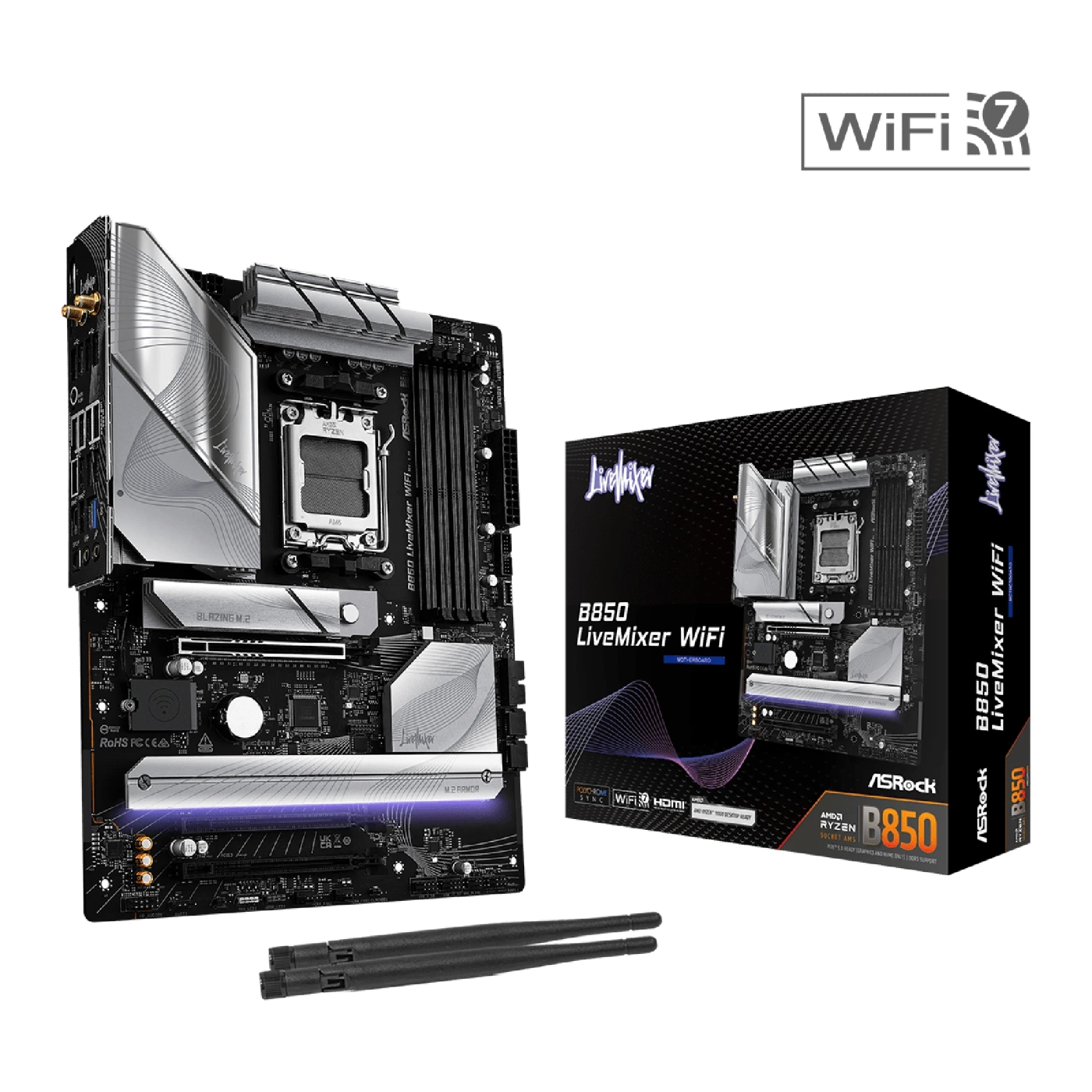Купити Материнська плата ASRock B850 LiveMixer WiFi - фото 6