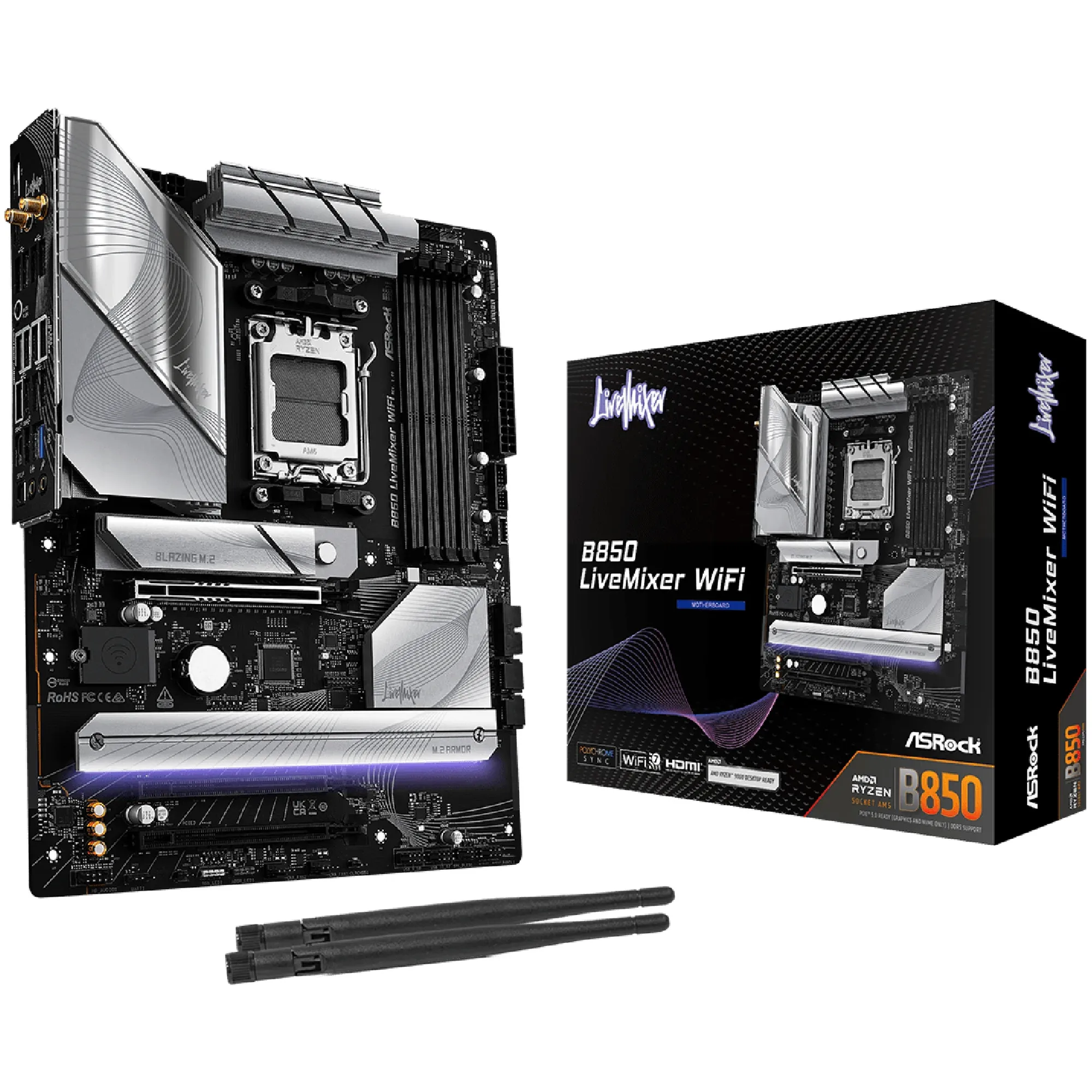 Купить Материнская плата ASRock B850 LiveMixer WiFi - фото 1