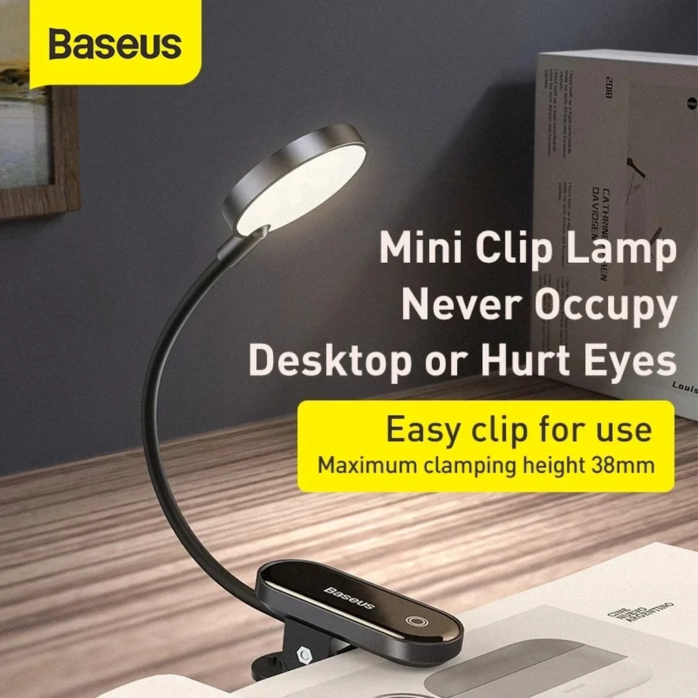 Купити Настільна лампа Baseus Comfort Reading Mini Clip (DGRAD-0G) - фото 6