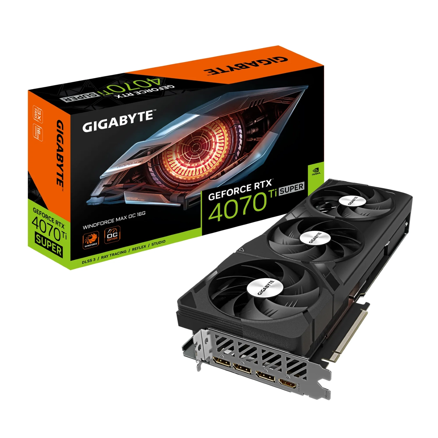 Купить Видеокарта GIGABYTE GeForce RTX 4070 Ti SUPER WINDFORCE MAX 16G (GV-N407TSWF3MAX-16GD) - фото 8