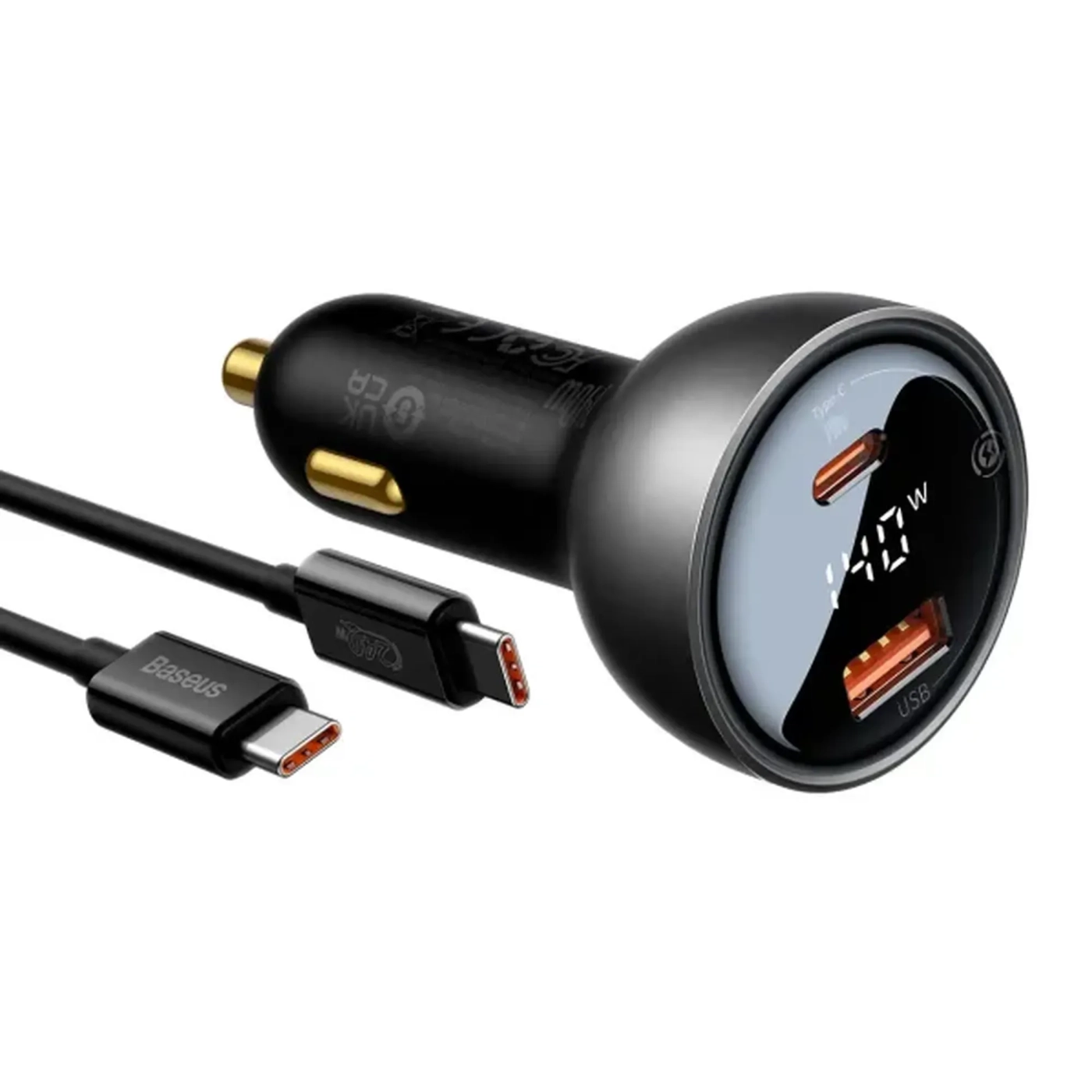 Купити Автомобільний зарядний пристрій Baseus Superme Series Dual-port Car Charger 140W (CGZX070001) - фото 1