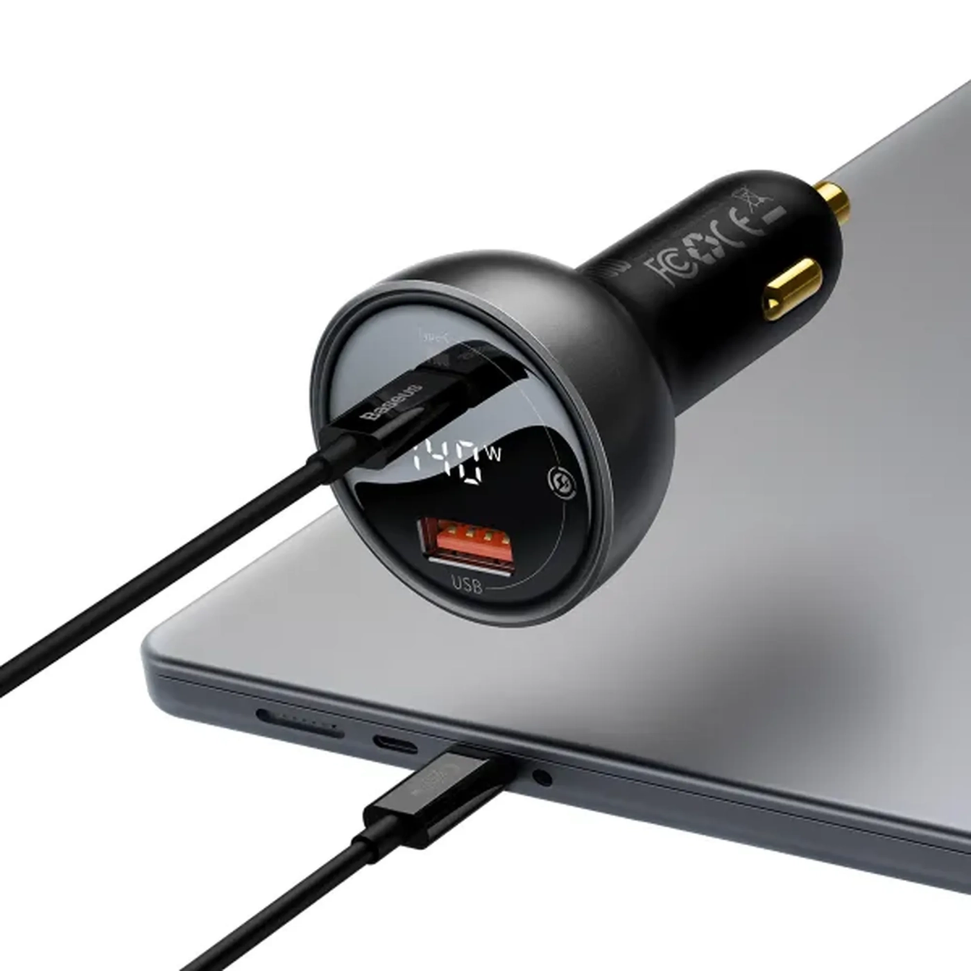 Купити Автомобільний зарядний пристрій Baseus Superme Series Dual-port Car Charger 140W (CGZX070001) - фото 6