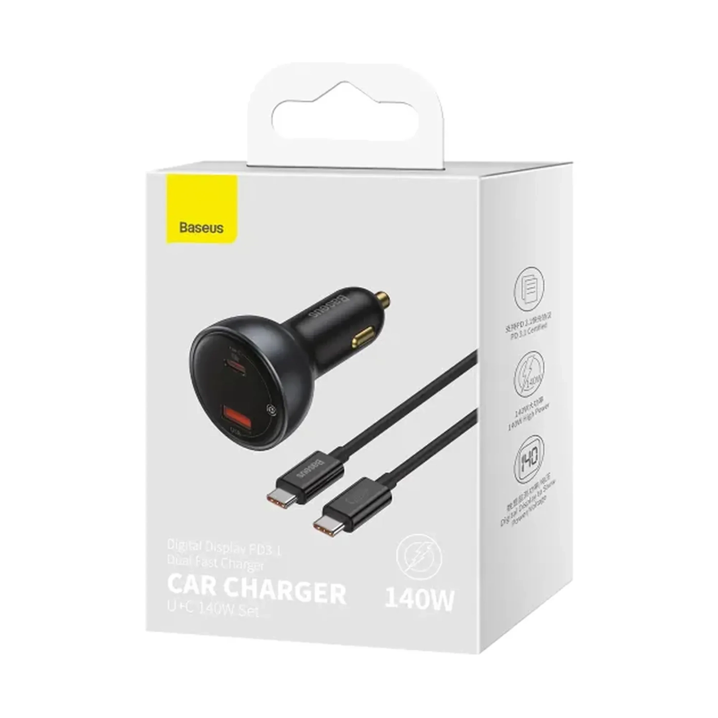 Купити Автомобільний зарядний пристрій Baseus Superme Series Dual-port Car Charger 140W (CGZX070001) - фото 7