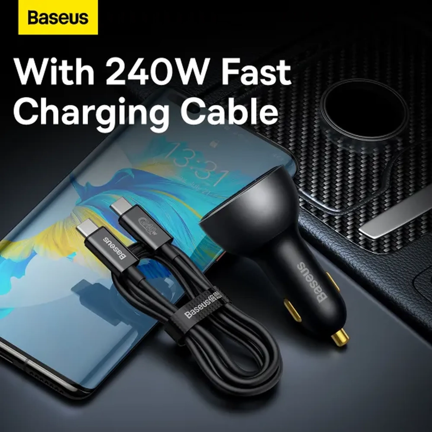 Купити Автомобільний зарядний пристрій Baseus Superme Series Dual-port Car Charger 140W (CGZX070001) - фото 12