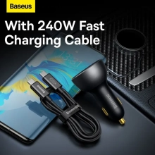 Купити Автомобільний зарядний пристрій Baseus Superme Series Dual-port Car Charger 140W (CGZX070001) - фото 12