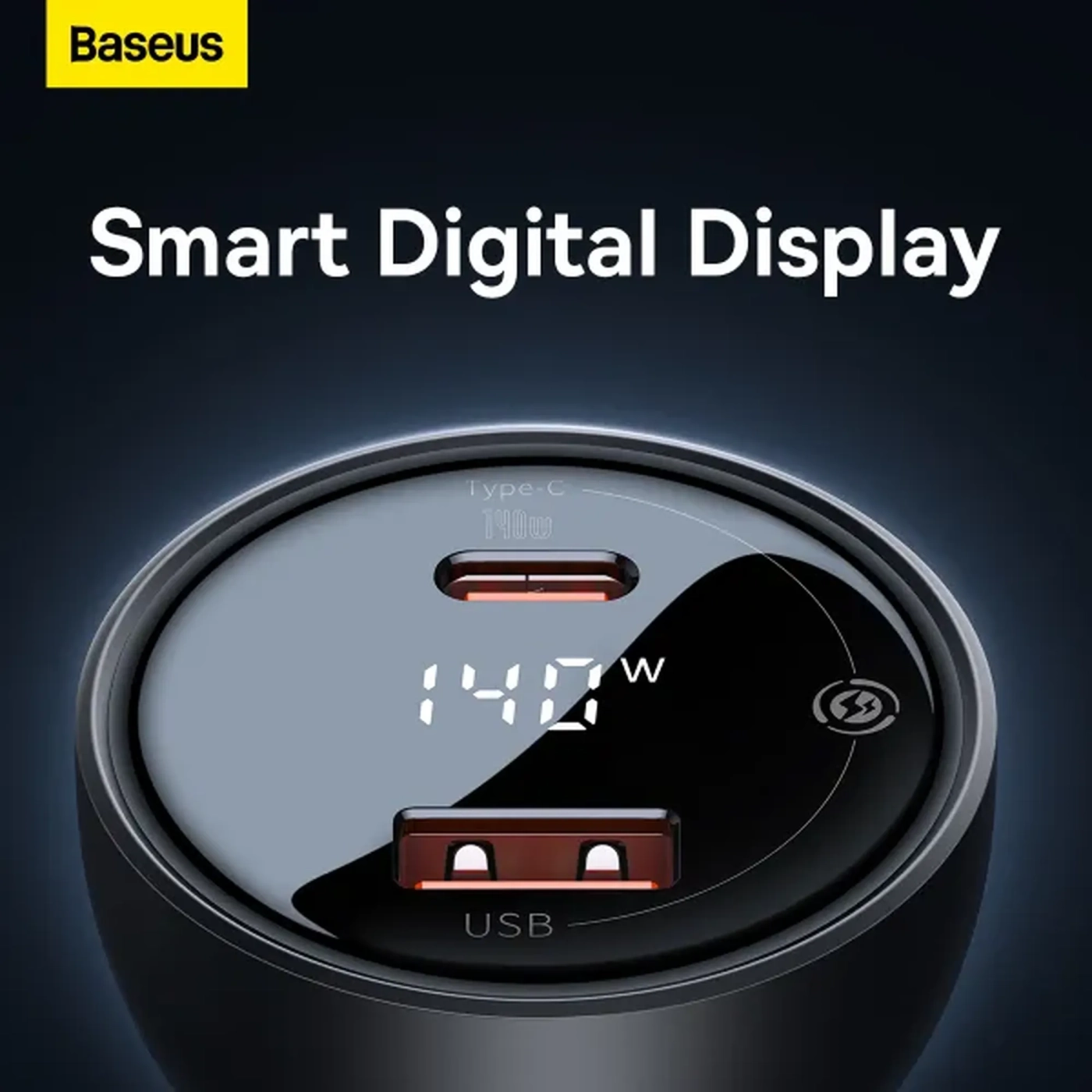 Купити Автомобільний зарядний пристрій Baseus Superme Series Dual-port Car Charger 140W (CGZX070001) - фото 13