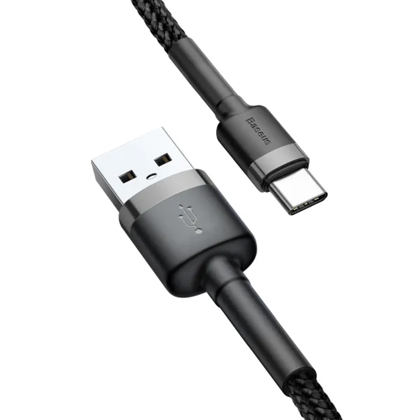 Купити Кабель Baseus Cafule USB - USB-C 3A 1m Gray/Black (CATKLF-BG1) - фото 4