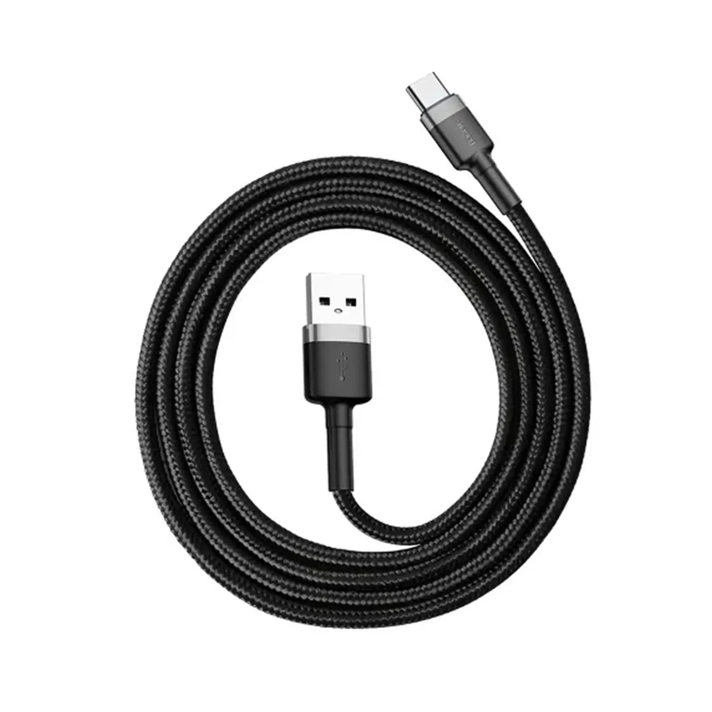 Купити Кабель Baseus Cafule USB - USB-C 3A 1m Gray/Black (CATKLF-BG1) - фото 5